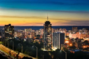 Hamilton Downtown at sunset